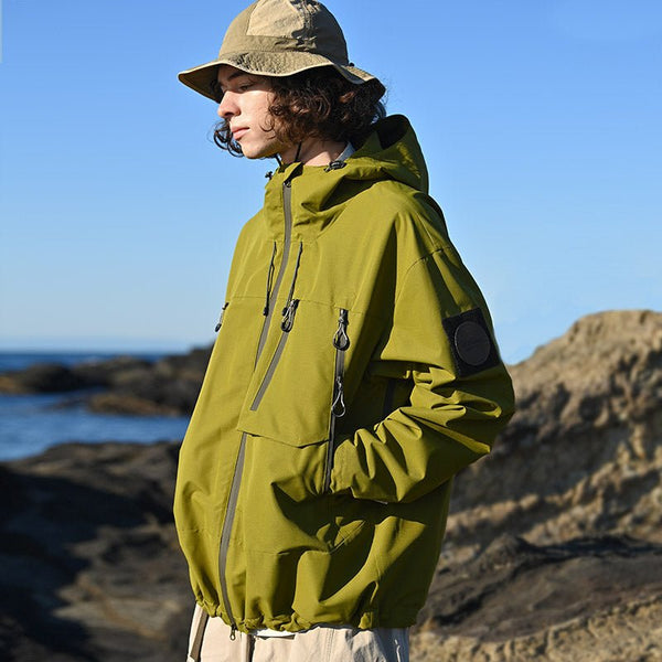 【防水・防汚・防油】Tag Sleeve hooded Wind Breaker /マウンテンパーカー N1667