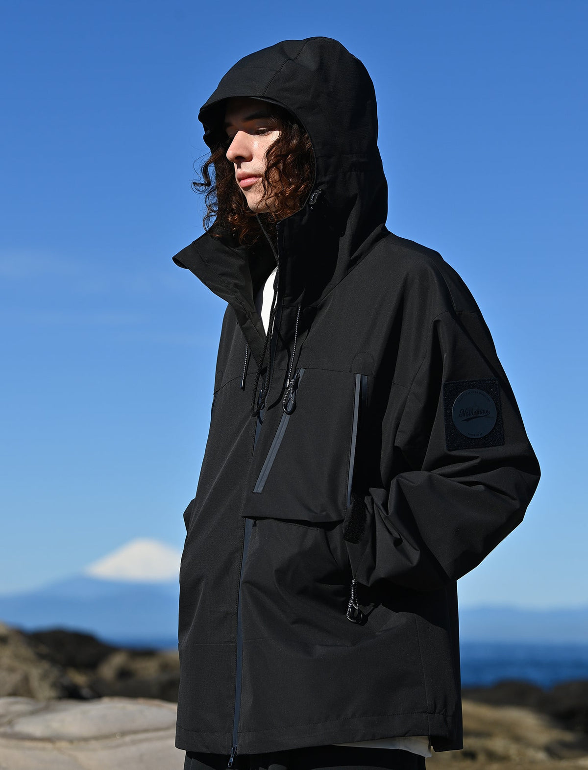 防水・防汚・防油】Tag Sleeve hooded Wind Breaker /マウンテン 
