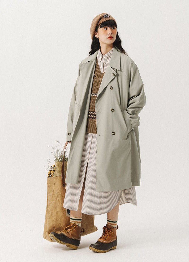 Unisex middle trench coat　N1019 - NNine