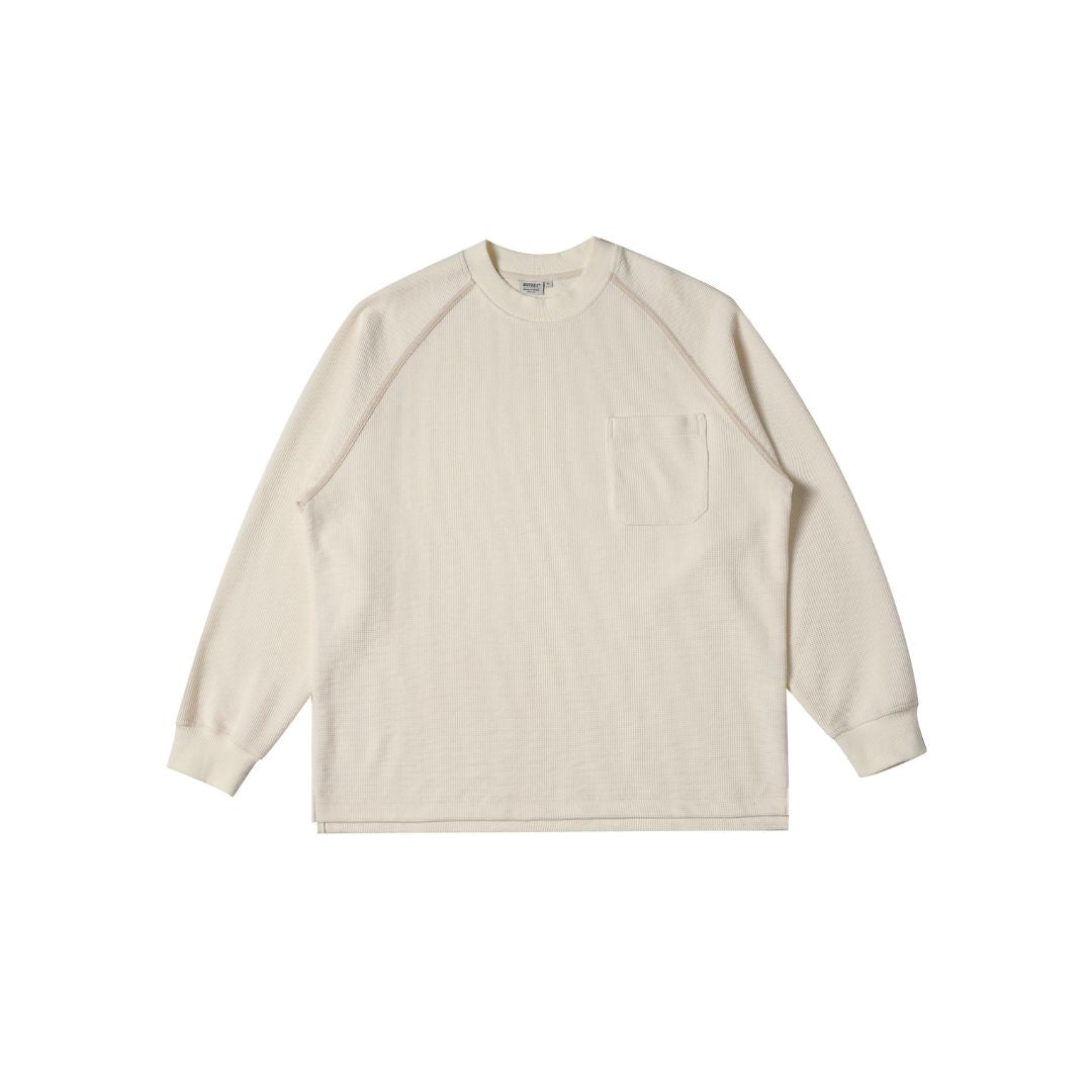 Waffle pocket long sleeve T-shirt　N1848 - NNine