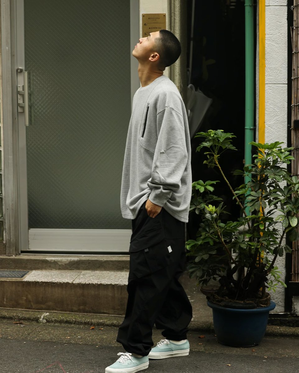 Waffle zipper T -shirt N2475 - NNine