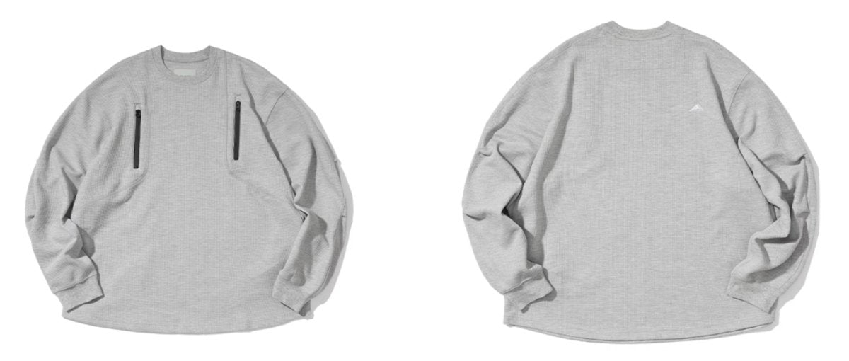 Waffle zipper T -shirt N2475 - NNine