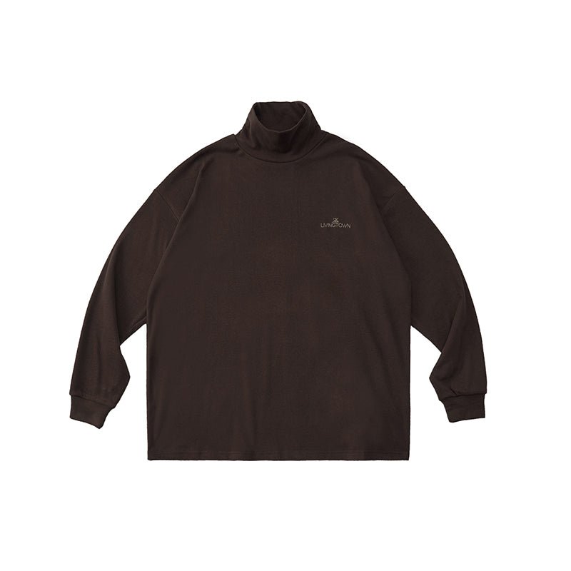 Warm fleece lining　Turtle neck logo T -shirt N3047 - NNine