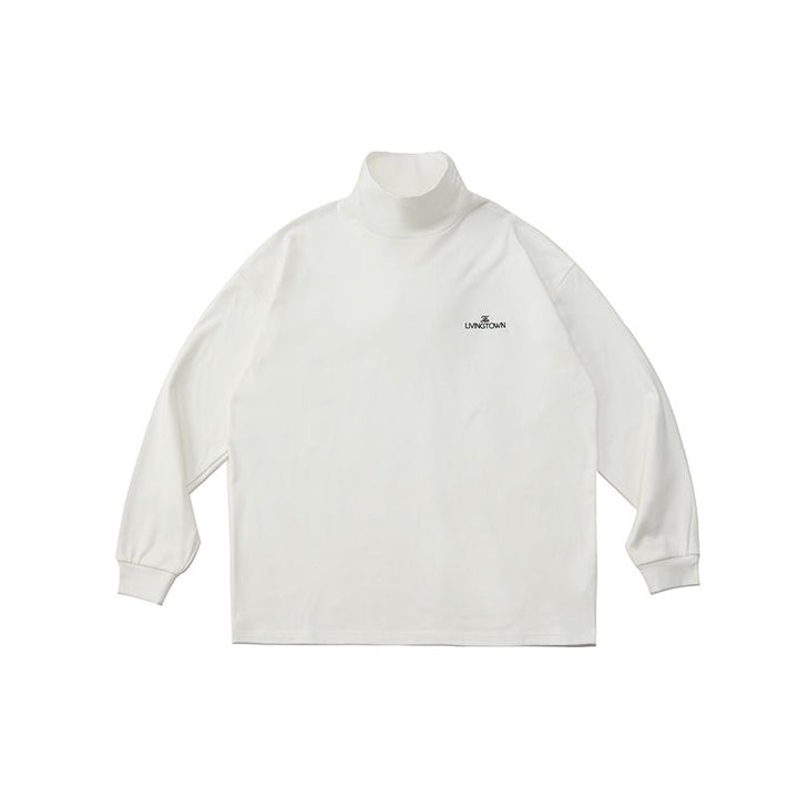 Warm fleece lining　Turtle neck logo T -shirt N3047 - NNine