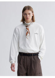 Warm fleece lining　Turtle neck logo T -shirt N3047 - NNine