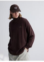 Warm fleece lining　Turtle neck logo T -shirt N3047 - NNine
