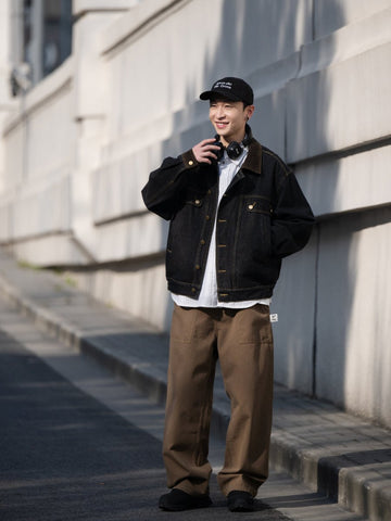 コーデュロイ襟 ワークデニムジャケット｜ヴィンテージ感漂う  